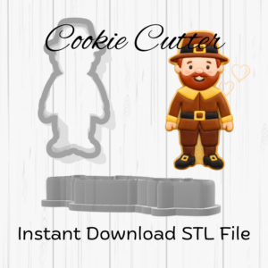 male pilgrim Instant Download STL File